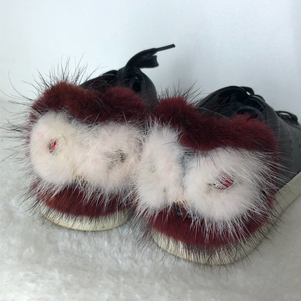 Lola Cruz feathery red eye owl shoes